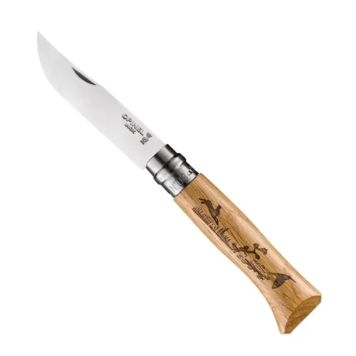 LOVAČKI NOŽ OPINEL INOX 8 HRAST - ANIMALIA - Zec